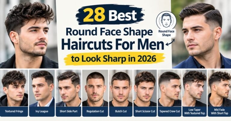 Round Face Shape Haircuts For Men
