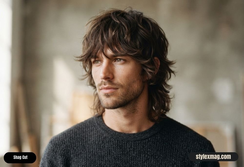30 Best Square Face Shape Haircuts for Men: Stylish 2026 Looks 24 Shag Cut