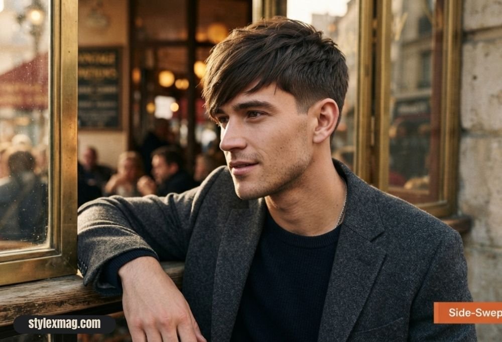 27 Best Haircuts for Balding Men to Look Fuller in 2026 27 Side-Swept Crop