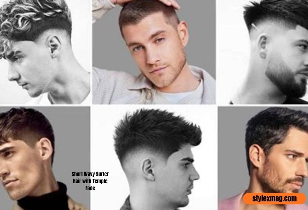30 Best Surfer Haircut Men Styles for a Cool Beach Look in 2026 18 Short Wavy Surfer Hair with Temple Fade