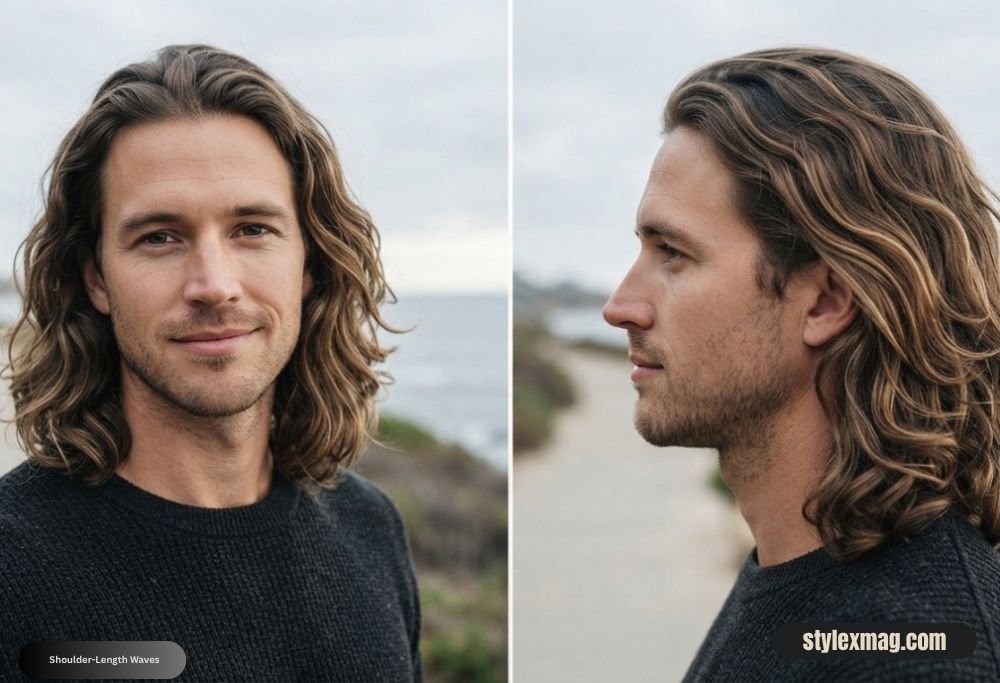 Diamond Face Shape Hairstyles for Men 22 Best Styles for 2026 22 Shoulder-Length Waves