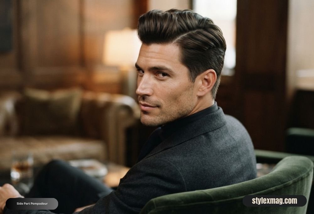 Triangle Face Shape Hairstyles For Men: 30 Best Styles for 2026 31 Side Part Pompadour
