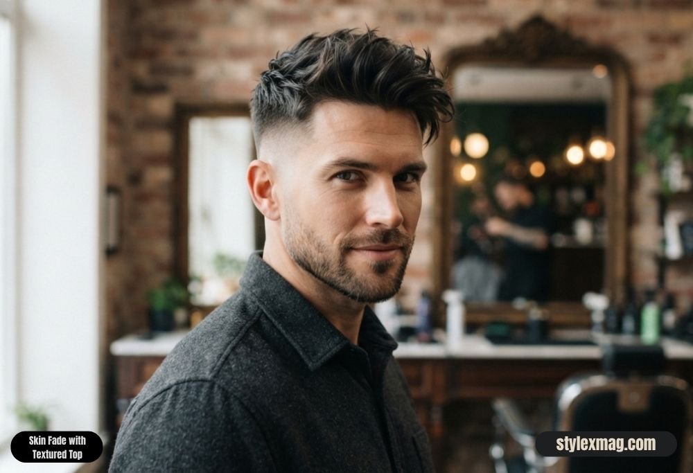 25 Oval Face Shape Haircuts for Men: Stylish Cuts for 2026 6 Skin Fade with Textured Top