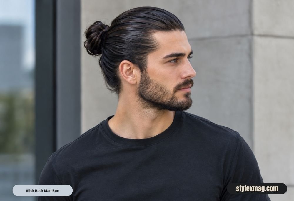 How To Style Slick Back Haircut: Easy Steps for a Perfect Look 9 Slick Back Man Bun