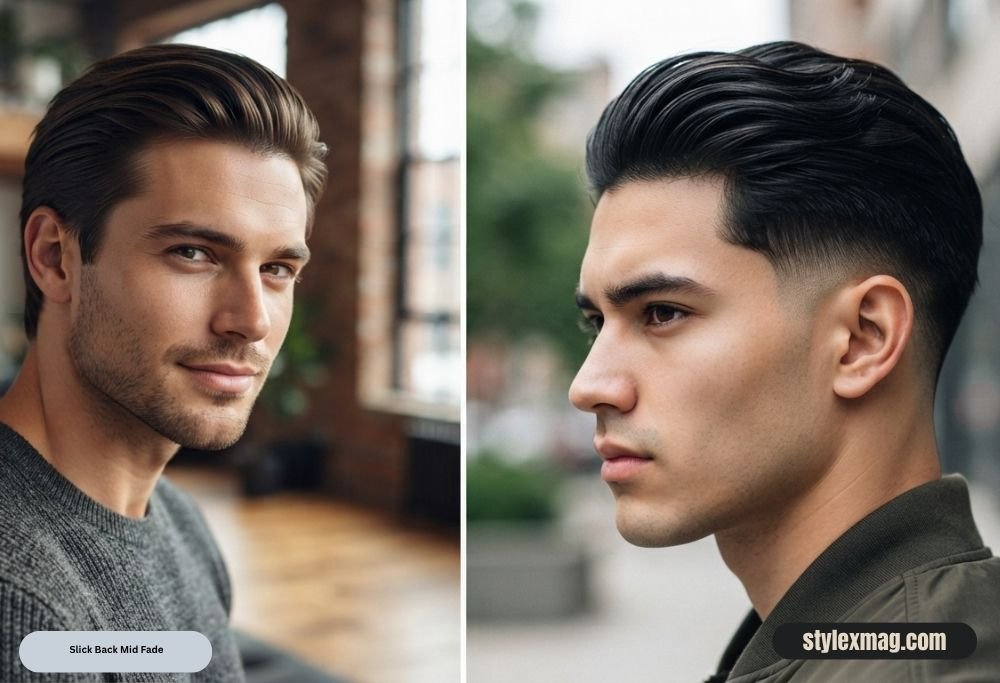 Slick Back Mid Fade
