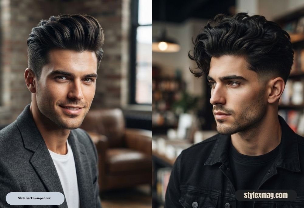 Slick Back Pompadour