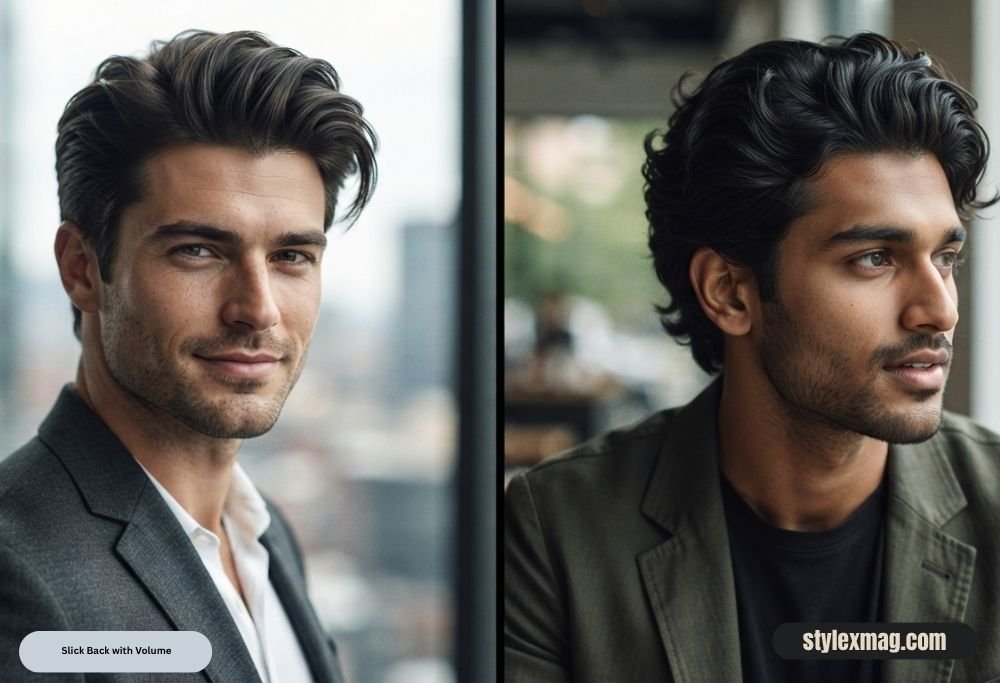 Slick Back with Volume