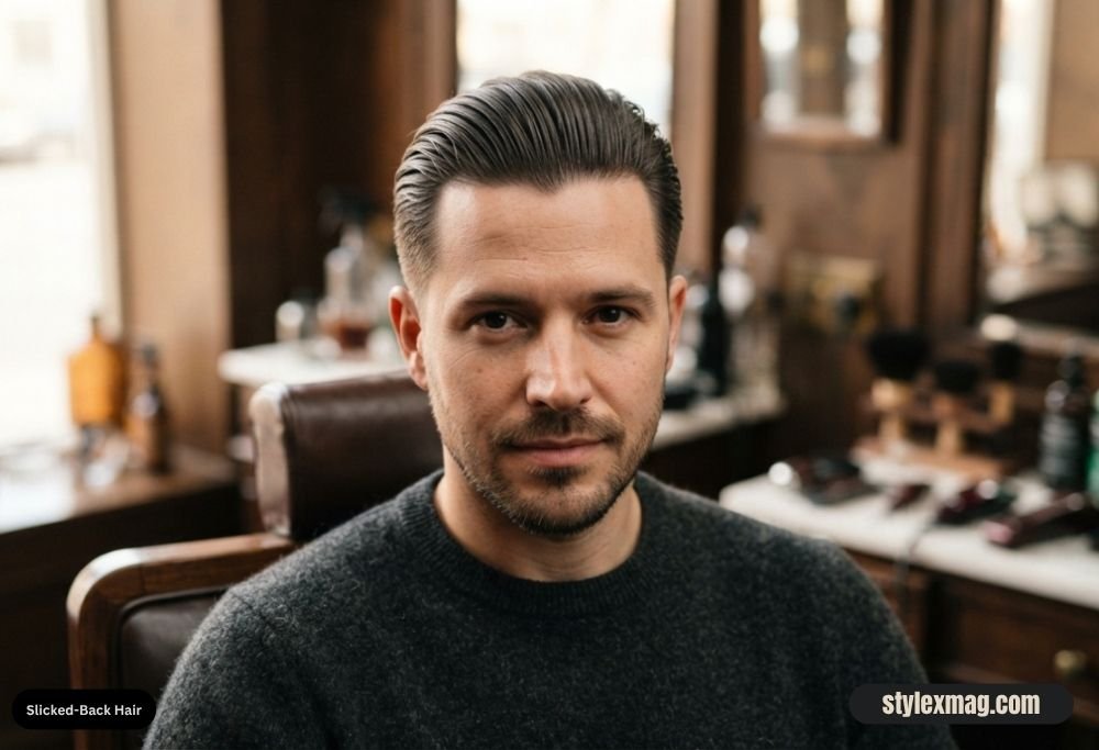 Slicked-Back Hair