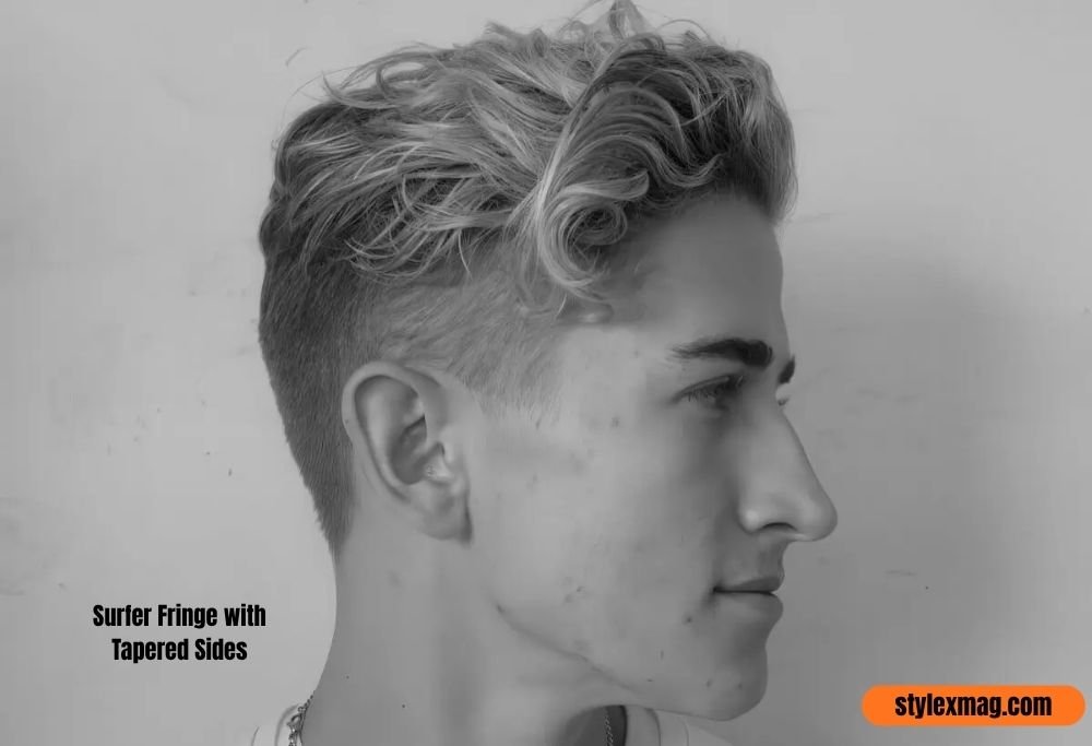 30 Best Surfer Haircut Men Styles for a Cool Beach Look in 2026 6 Surfer Fringe with Tapered Sides