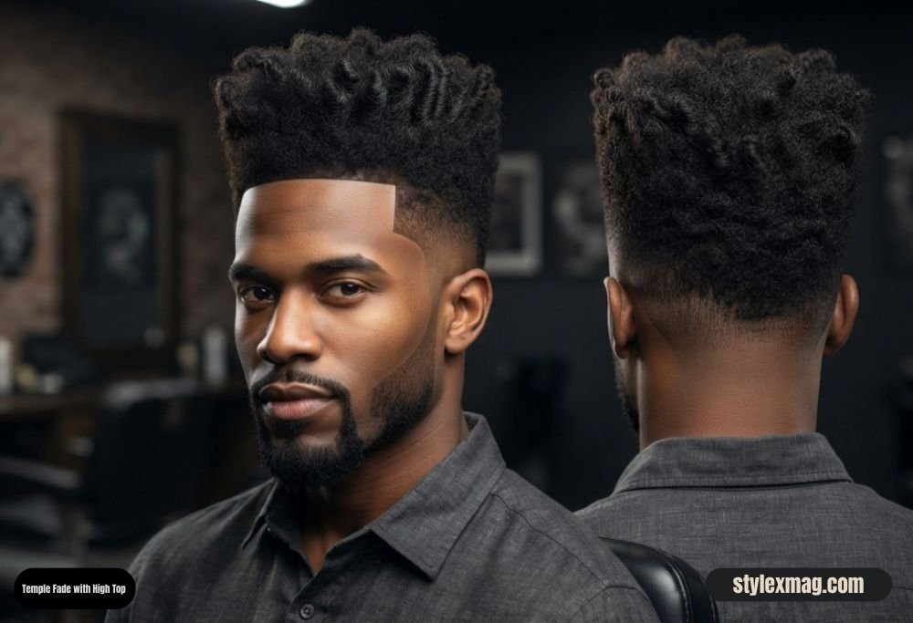 28 Best Round Face Shape Haircuts For Men to Look Sharp in 2026 11 Temple Fade with High Top