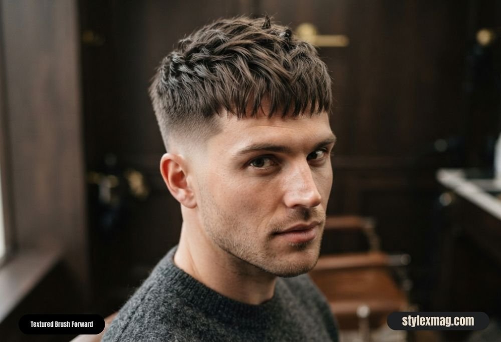 Haircuts for Receding Hairline Men 35 Styles for a Fuller Look 21 Textured Brush Forward