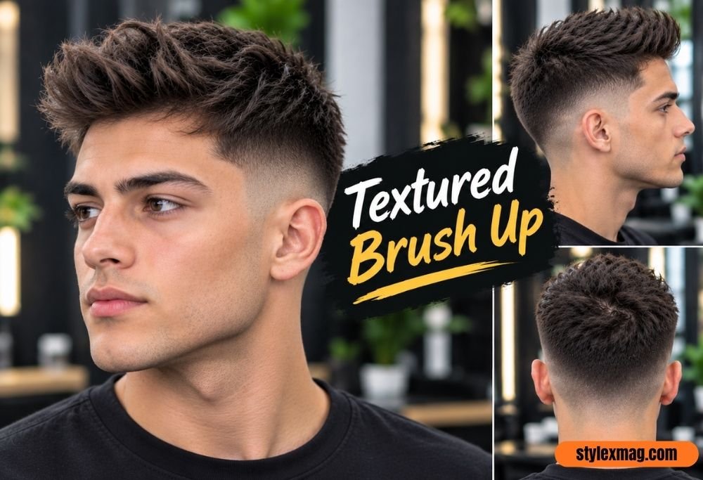 27 Best Haircuts for Balding Men to Look Fuller in 2026 22 Textured Brush Up