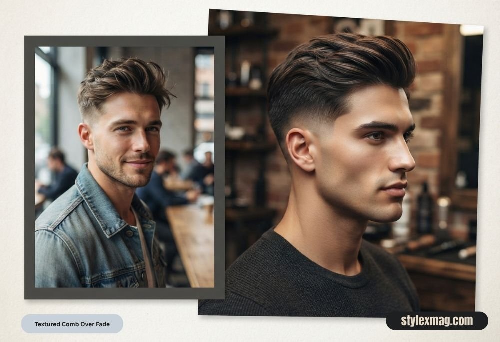 Comb Over Fade Haircut: 31 Stylish Styles for Men in 2026 14 Textured Comb Over Fade