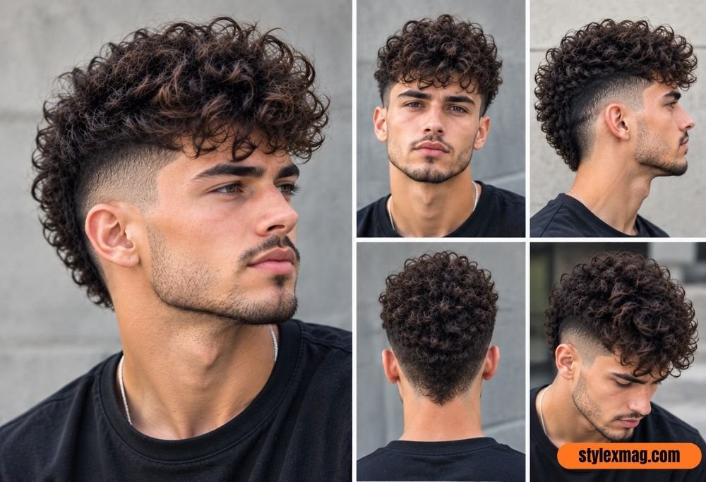 Textured Curly Faux Hawk