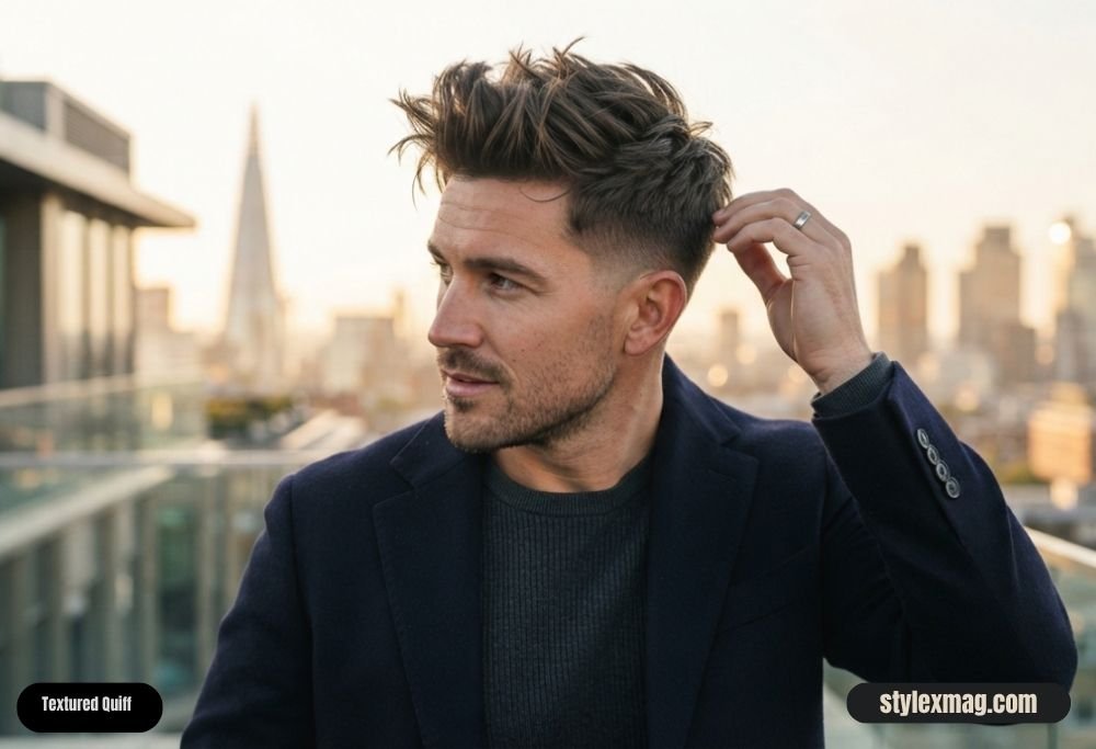30 Best Square Face Shape Haircuts for Men: Stylish 2026 Looks 13 Textured Quiff