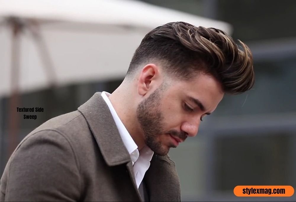 25 Best Thin Straight Hair Haircuts For Men to Add Volume in 2026 22 Textured Side Sweep