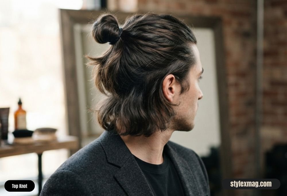 Haircuts for Receding Hairline Men 35 Styles for a Fuller Look 42 Top Knot