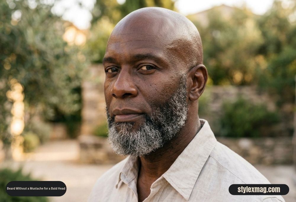 Beard Without a Mustache for a Bald Head