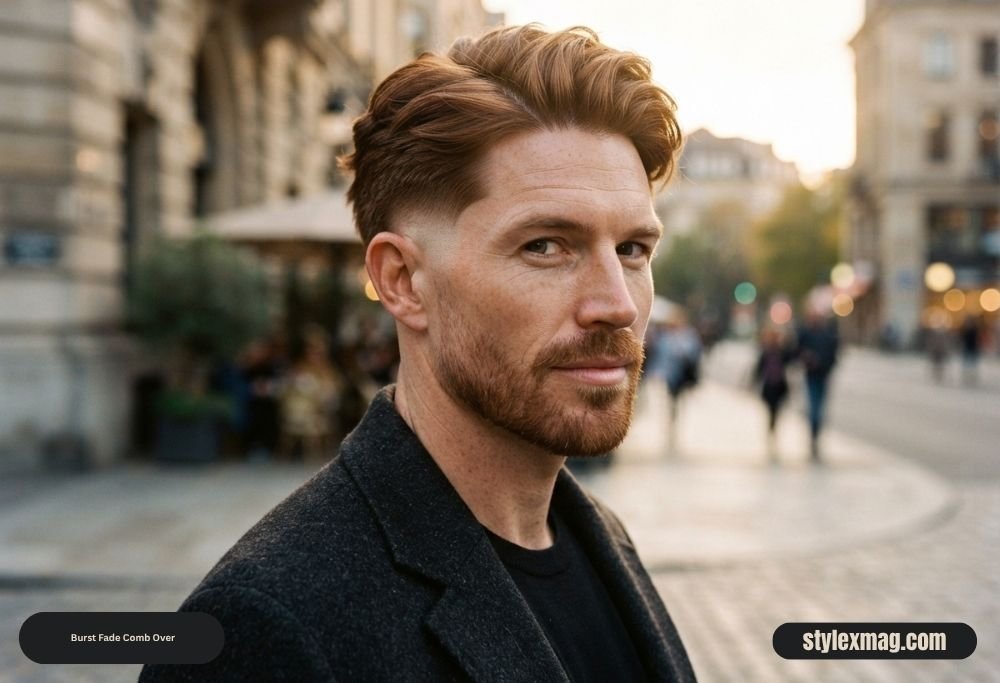 Comb Over Haircut: 45 Best Styles, Tips & Styling Guide 15 Burst Fade Comb Over