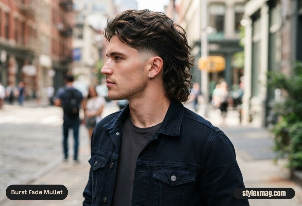 Burst Fade Mullet