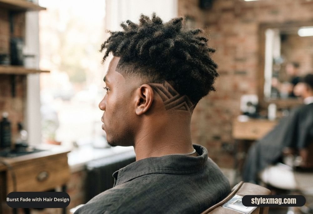 Burst Fade with Hair Design