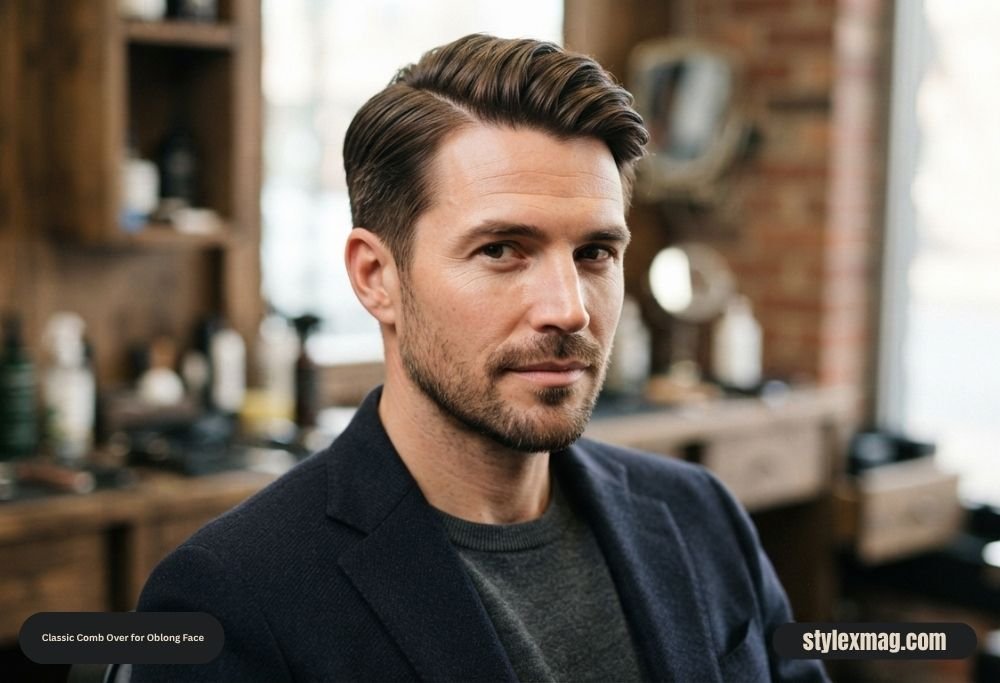 Classic Comb Over Haircut: 35 Timeless Styles for Men in 2026 38 Classic Comb Over for Oblong Face