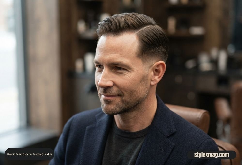 Classic Comb Over Haircut: 35 Timeless Styles for Men in 2026 35 Classic Comb Over for Receding Hairline