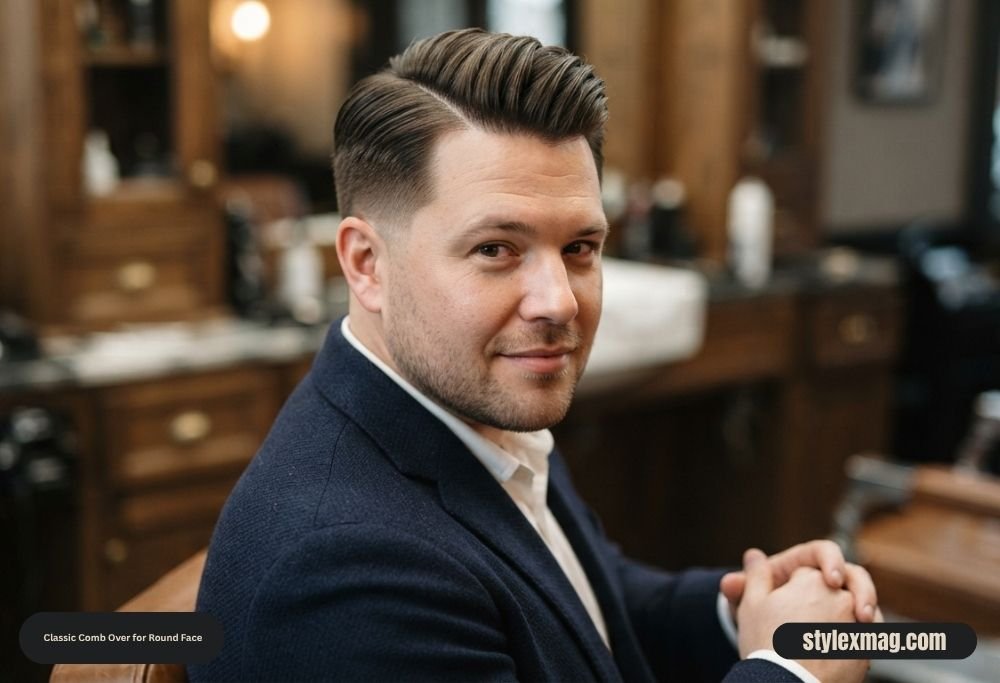 Classic Comb Over Haircut: 35 Timeless Styles for Men in 2026 36 Classic Comb Over for Round Face