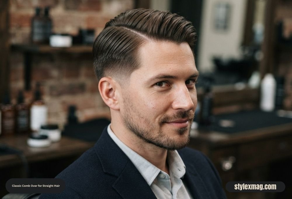 Classic Comb Over Haircut: 35 Timeless Styles for Men in 2026 31 Classic Comb Over for Straight Hair
