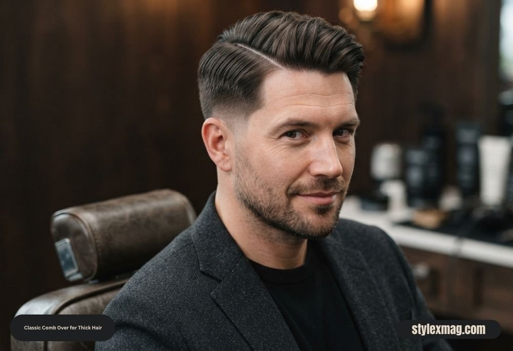 Classic Comb Over Haircut: 35 Timeless Styles for Men in 2026 33 Classic Comb Over for Thick Hair