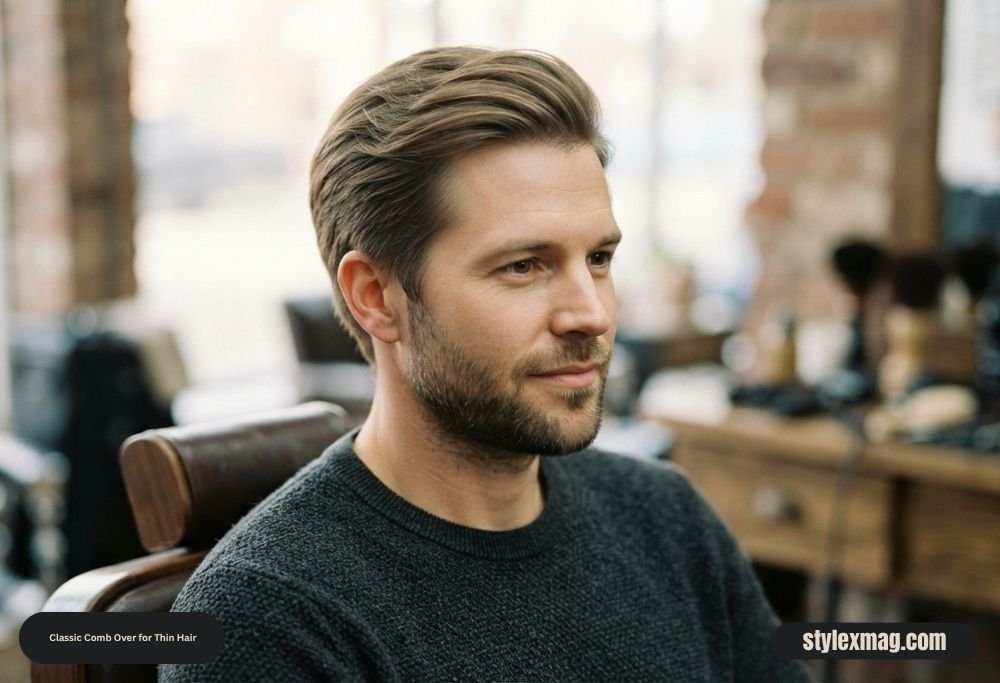 Classic Comb Over Haircut: 35 Timeless Styles for Men in 2026 34 Classic Comb Over for Thin Hair