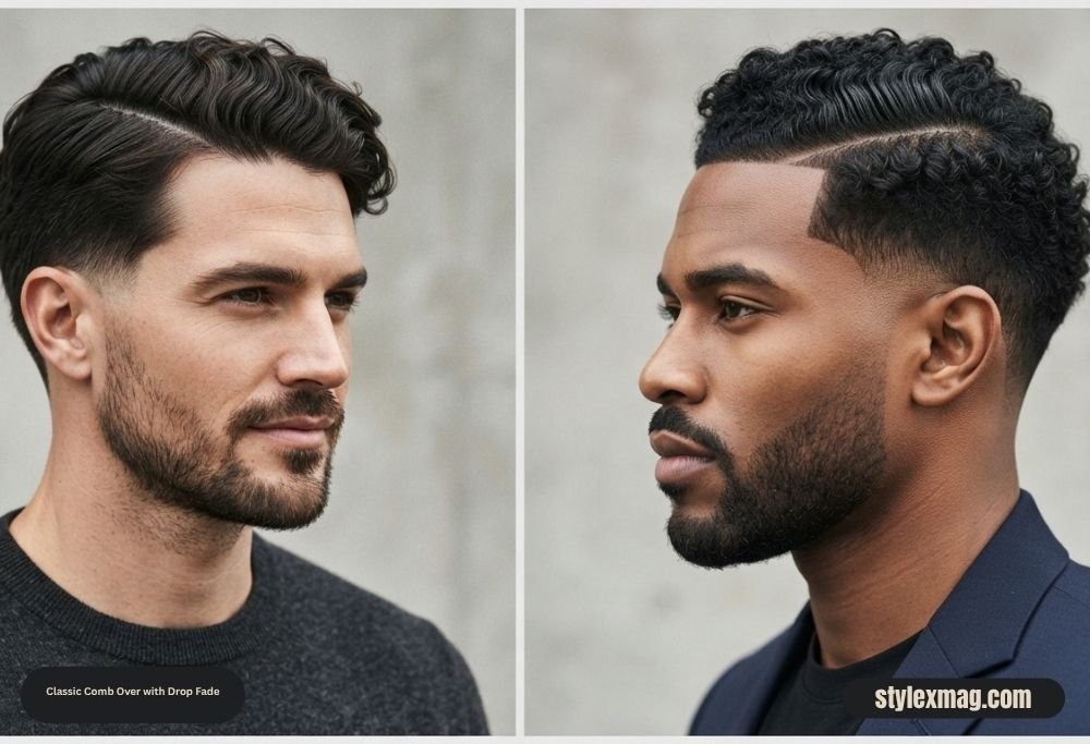 Classic Comb Over Haircut: 35 Timeless Styles for Men in 2026 19 Classic Comb Over with Drop Fade