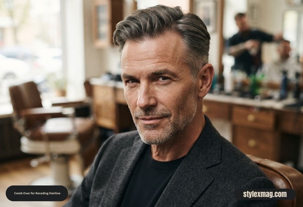 Comb Over Haircut: 45 Best Styles, Tips & Styling Guide 31 Comb Over for Receding Hairline