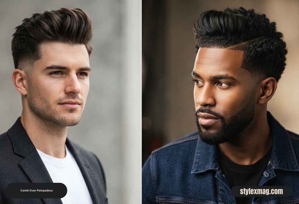 Classic Comb Over Haircut: 35 Timeless Styles for Men in 2026 25 Comb Over Pompadour