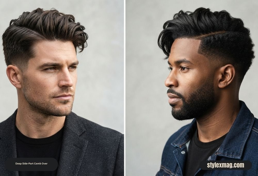 Classic Comb Over Haircut: 35 Timeless Styles for Men in 2026 13 Deep Side-Part Comb Over