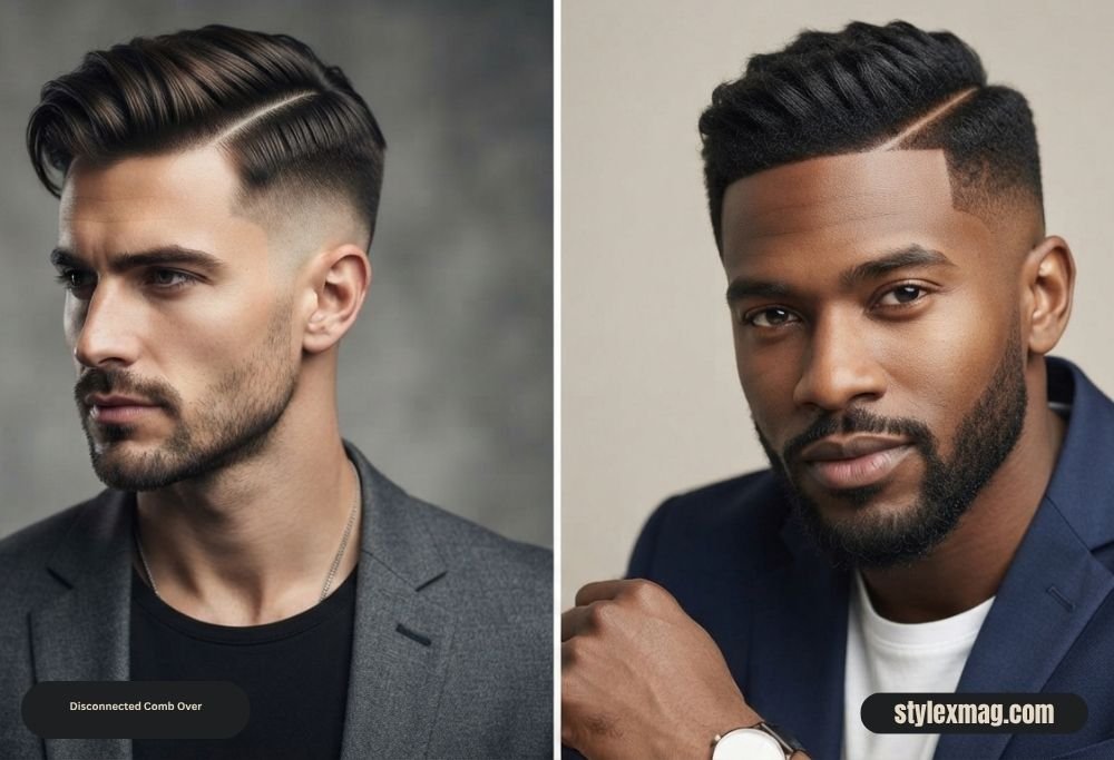 Classic Comb Over Haircut: 35 Timeless Styles for Men in 2026 22 Disconnected Comb Over