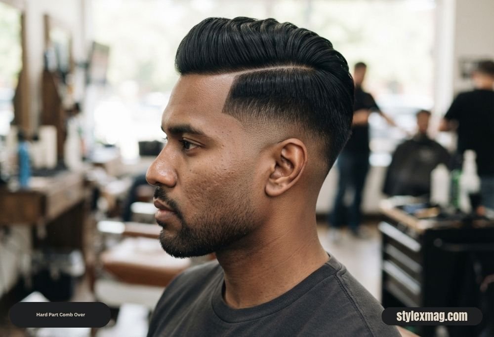 Comb Over Haircut: 45 Best Styles, Tips & Styling Guide 17 Hard Part Comb Over