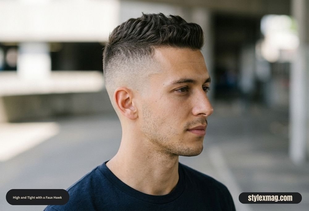 55 Best High and Tight Haircuts for Men in 2026 27 High and Tight with a Faux Hawk