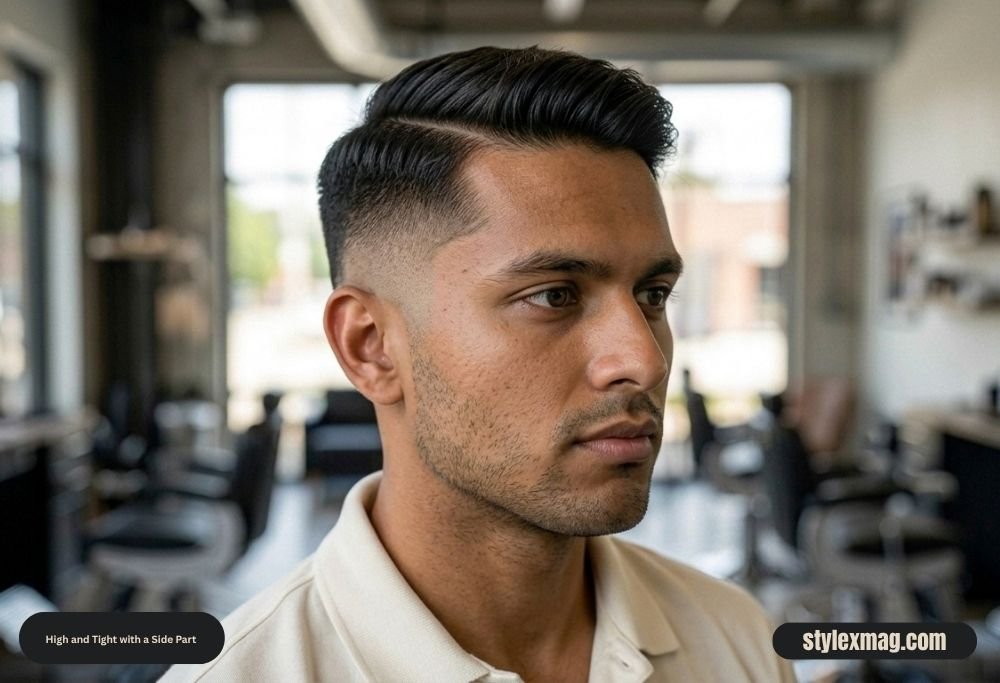 55 Best High and Tight Haircuts for Men in 2026 23 High and Tight with a Side Part