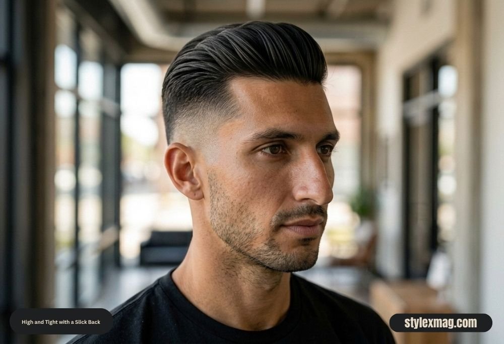 55 Best High and Tight Haircuts for Men in 2026 21 High and Tight with a Slick Back