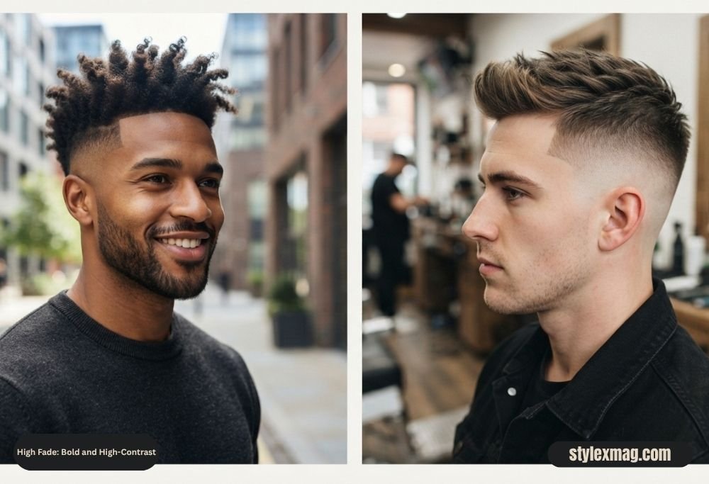 Low Fade vs Mid Fade vs High Fade: Which Fade Is Best for You? 4 High Fade: Bold and High-Contrast