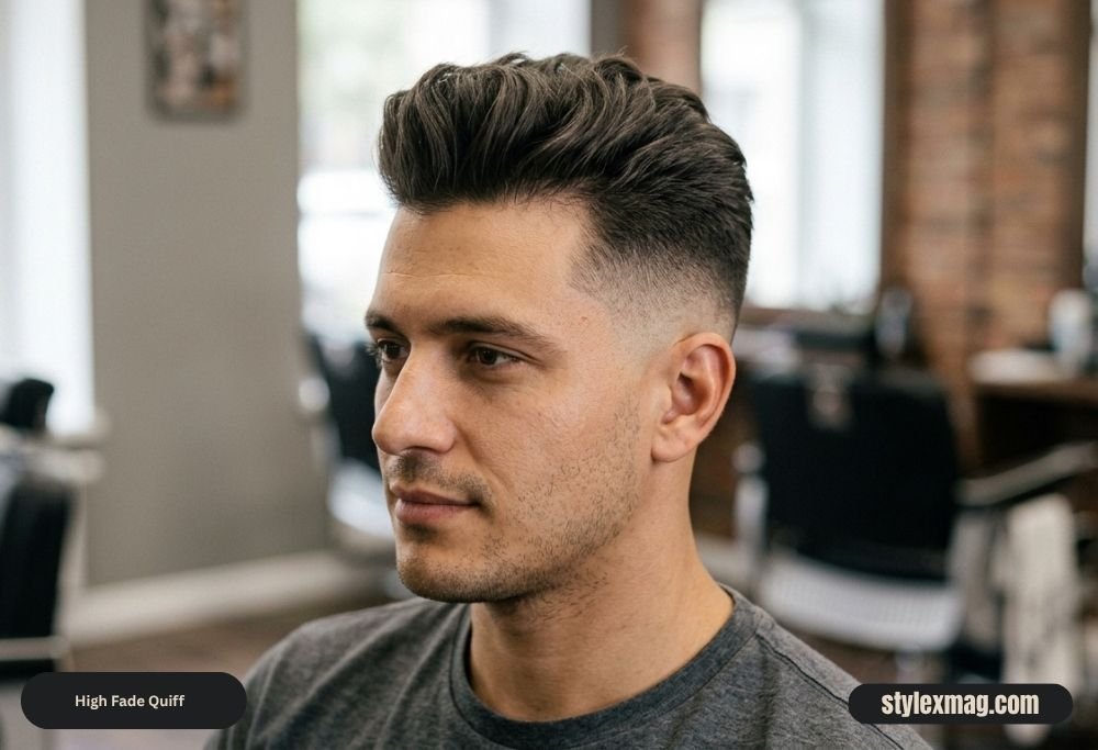 39 Best High Fade Haircut Styles for Men in 2026 14 High Fade Quiff
