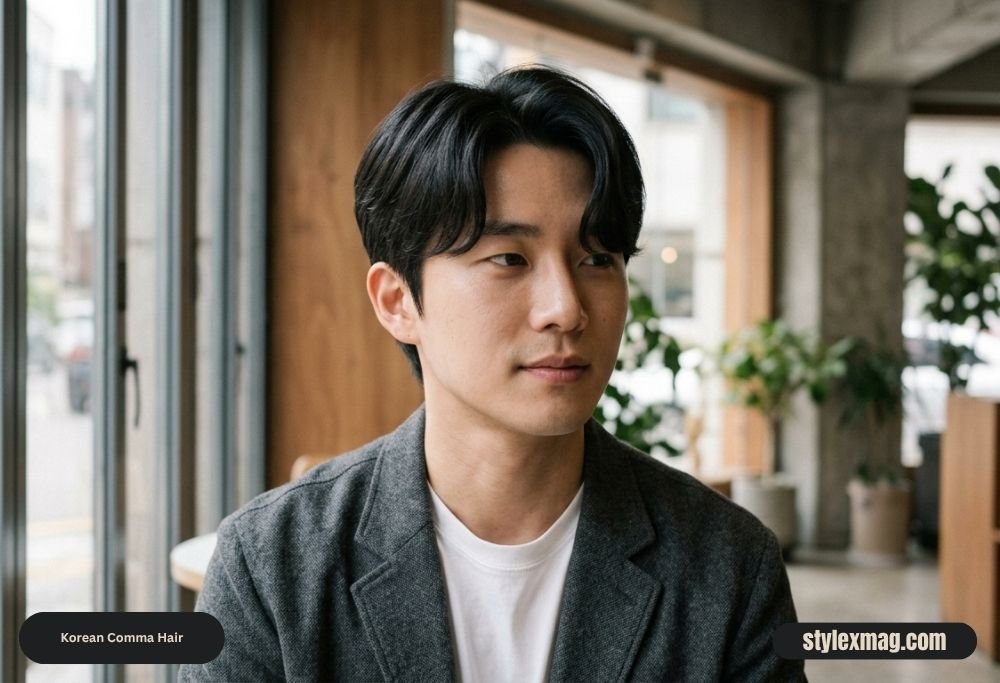 38 Best Hairstyles for Men with Straight Hair in 2026 9 Korean Comma Hair