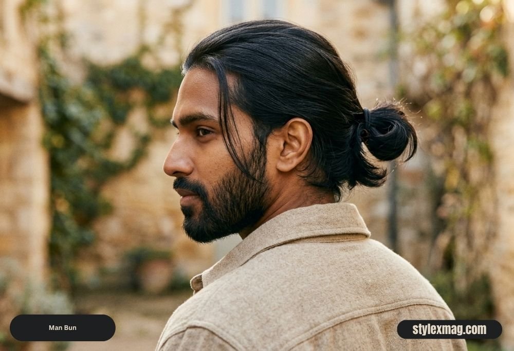38 Best Hairstyles for Men with Straight Hair in 2026 21 Man Bun