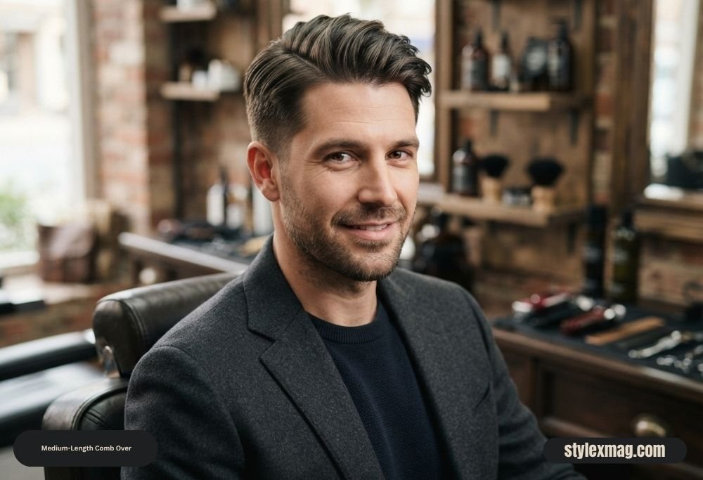 Comb Over Haircut: 45 Best Styles, Tips & Styling Guide 5 Medium-Length Comb Over