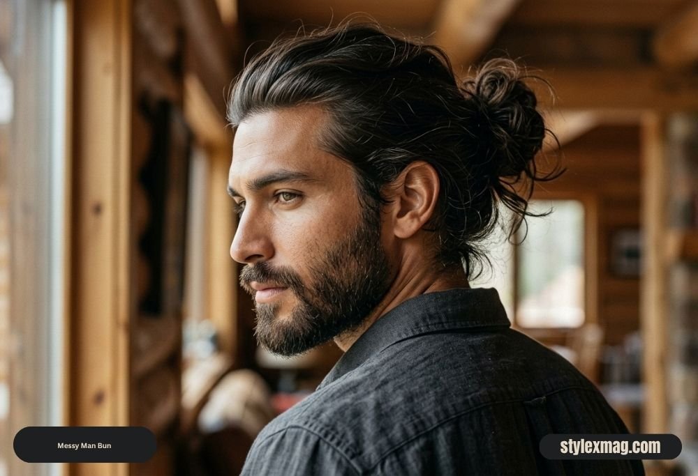 Messy Man Bun