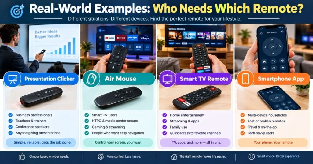 Real-World Examples: Who Needs Which Remote?
