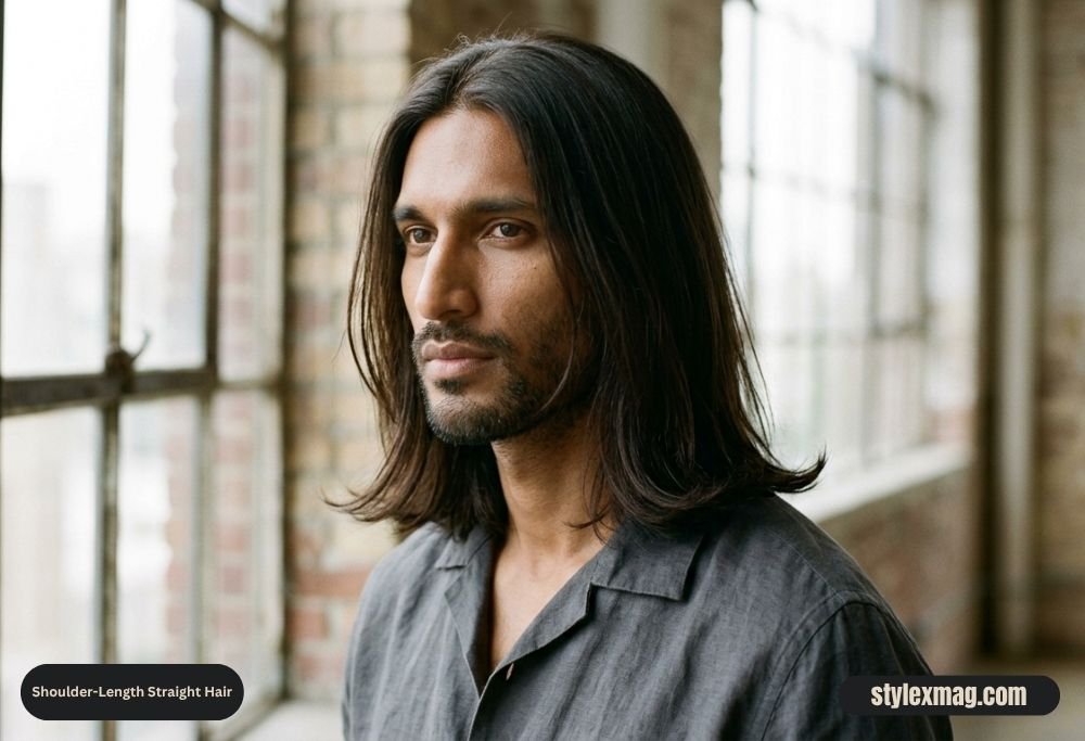 38 Best Hairstyles for Men with Straight Hair in 2026 20 Shoulder-Length Straight Hair