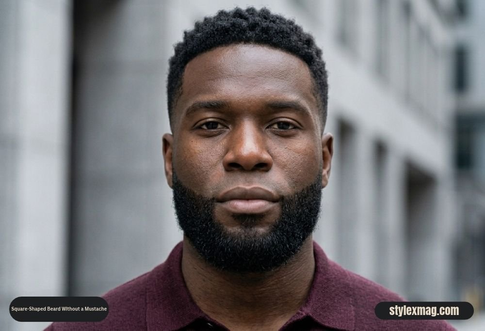 Square-Shaped Beard Without a Mustache