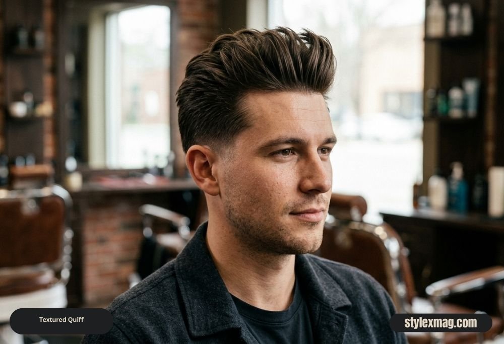 38 Best Hairstyles for Men with Straight Hair in 2026 2 Textured Quiff